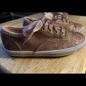 Girls Kate Spade Keds Rose Gold Size 8